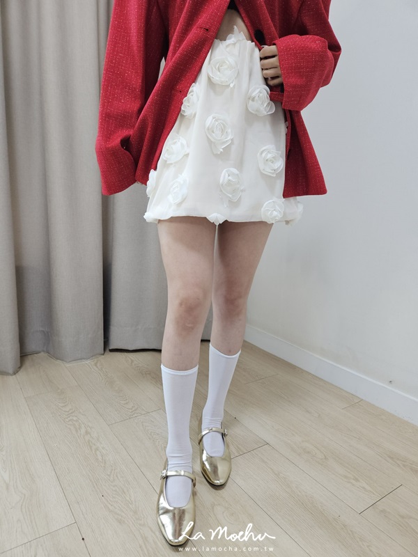 立體滿版玫瑰花短裙